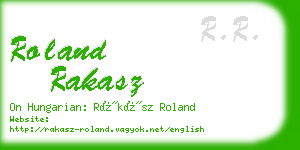 roland rakasz business card